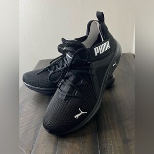 PUMA Men's Black and White Athletic Shoes